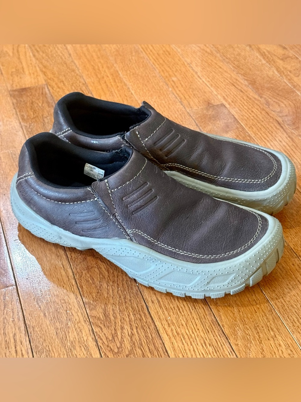 Crocs Mens 10 Yukon Mule Leather Slip On Loafers Shoes 14993 Comfort Brown